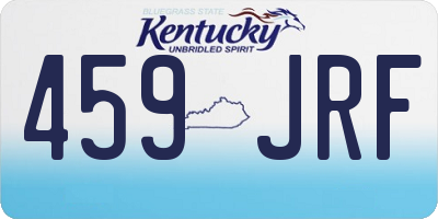 KY license plate 459JRF