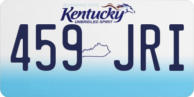 KY license plate 459JRI