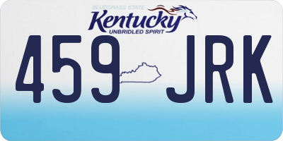KY license plate 459JRK