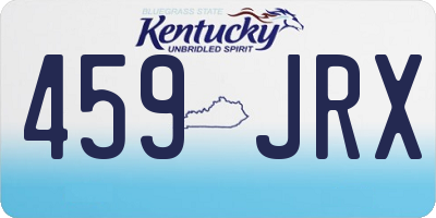 KY license plate 459JRX