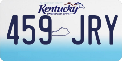 KY license plate 459JRY