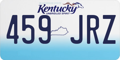 KY license plate 459JRZ