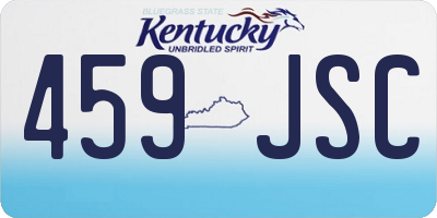 KY license plate 459JSC