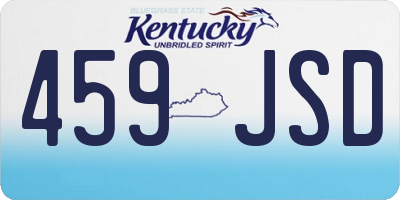 KY license plate 459JSD