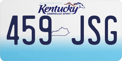 KY license plate 459JSG