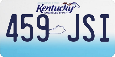 KY license plate 459JSI