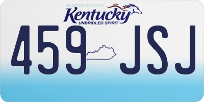 KY license plate 459JSJ