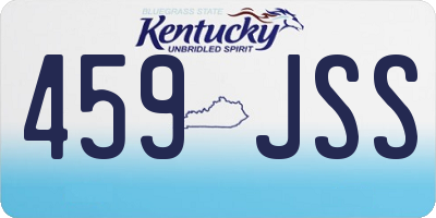 KY license plate 459JSS