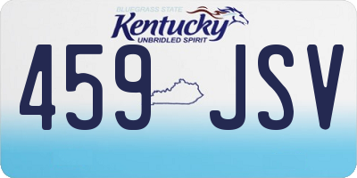KY license plate 459JSV