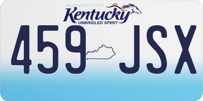 KY license plate 459JSX