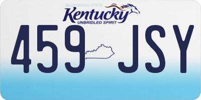 KY license plate 459JSY