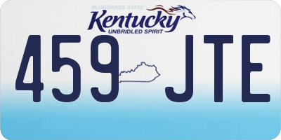 KY license plate 459JTE