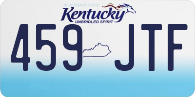 KY license plate 459JTF