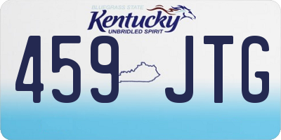 KY license plate 459JTG
