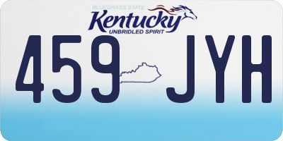 KY license plate 459JYH