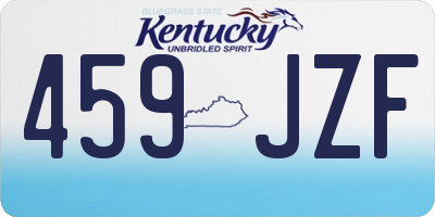 KY license plate 459JZF