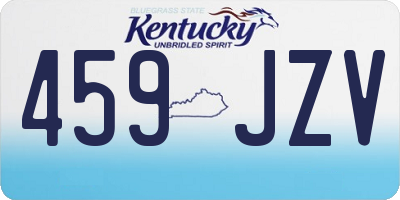 KY license plate 459JZV