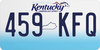 KY license plate 459KFQ