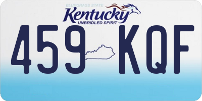 KY license plate 459KQF