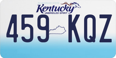 KY license plate 459KQZ
