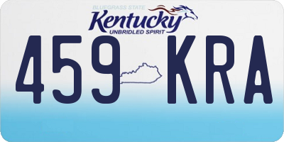KY license plate 459KRA