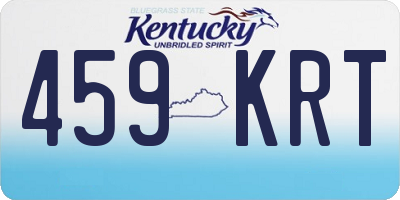 KY license plate 459KRT