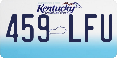 KY license plate 459LFU