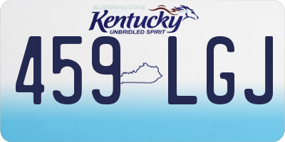 KY license plate 459LGJ