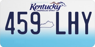 KY license plate 459LHY