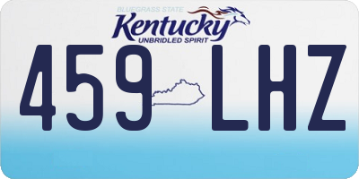 KY license plate 459LHZ
