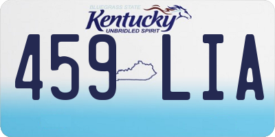 KY license plate 459LIA