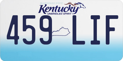 KY license plate 459LIF