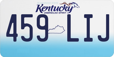KY license plate 459LIJ