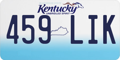 KY license plate 459LIK