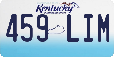 KY license plate 459LIM