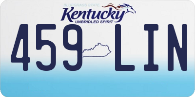 KY license plate 459LIN