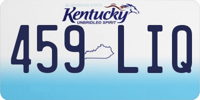 KY license plate 459LIQ