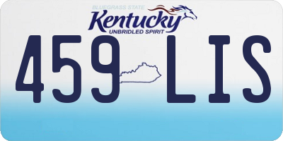 KY license plate 459LIS