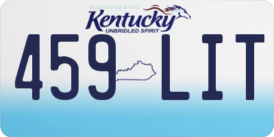 KY license plate 459LIT