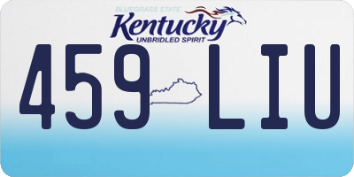 KY license plate 459LIU