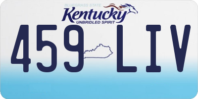 KY license plate 459LIV