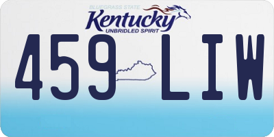 KY license plate 459LIW