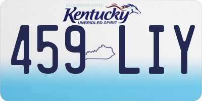 KY license plate 459LIY