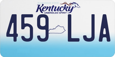 KY license plate 459LJA