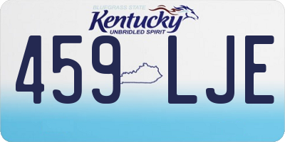 KY license plate 459LJE