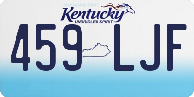 KY license plate 459LJF