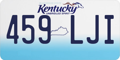 KY license plate 459LJI