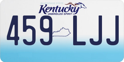 KY license plate 459LJJ