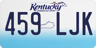KY license plate 459LJK