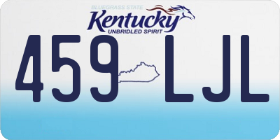 KY license plate 459LJL